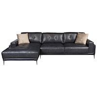 Leather Sectional Sofa with Left Arm Facing Chaise